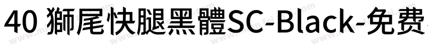 40 獅尾快腿黑體SC-Black字体转换